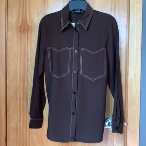 ZARA BASIC - urban western style snap closure long sleeve shirt